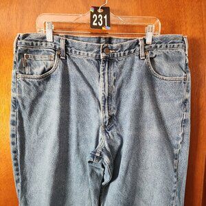 Men's 42x32 Carhartt B17 DST Medium Wash Relaxed Fit Demin Blue Jeans